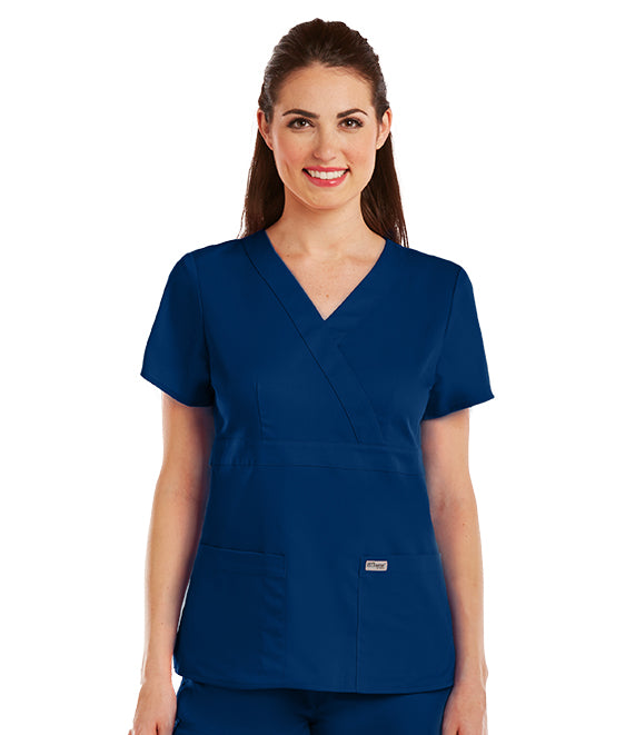 Navy blue scrub on sale top