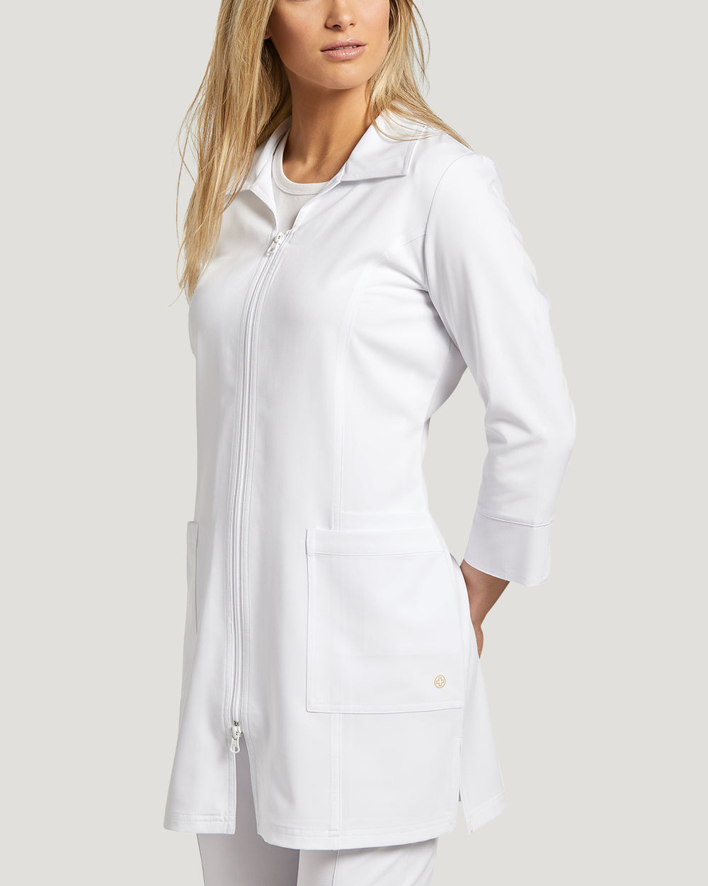 MARVELLA LABCOAT WITH SIDE AND SMALL INNER POCKET